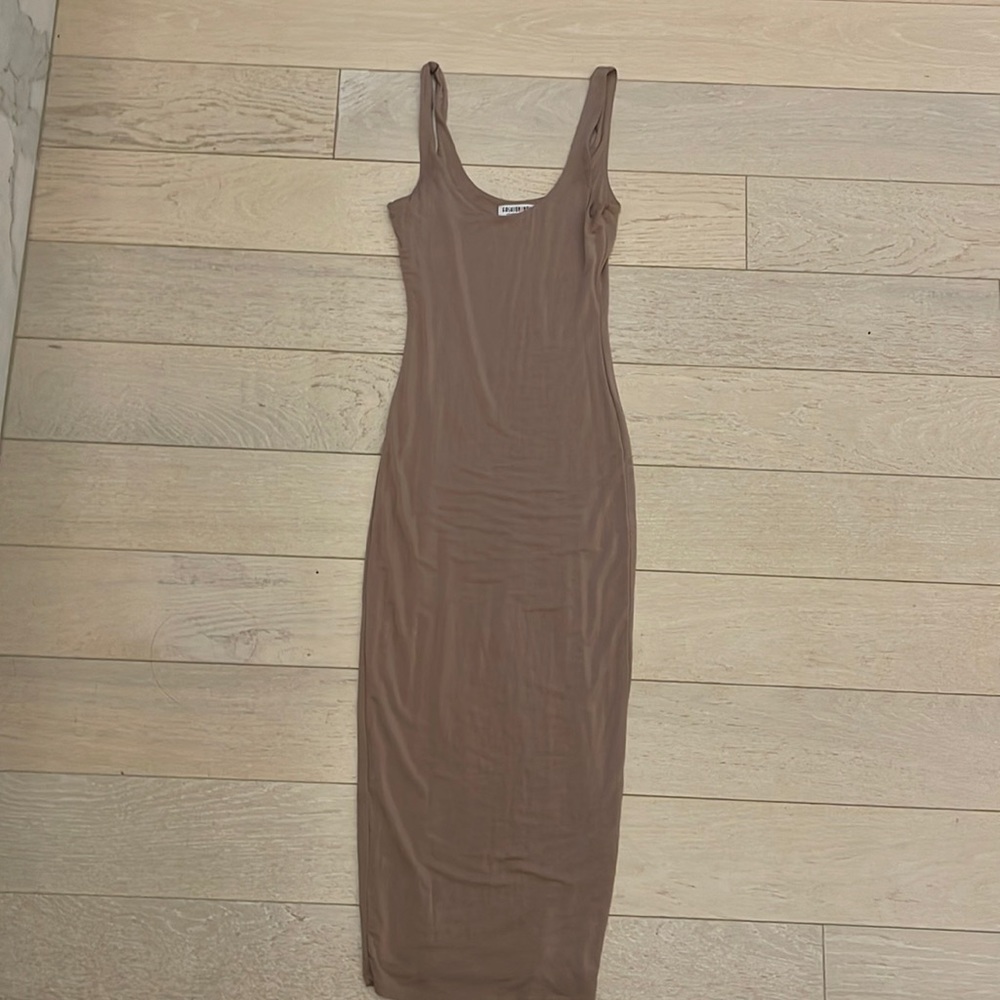 Fashion nova tight midi club dress blush pink size S
